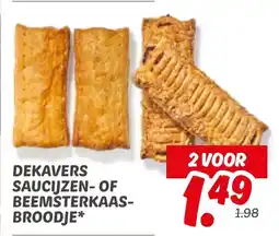 Dekamarkt Dekavers Saucijzen of Beemster Kaasbroodje aanbieding