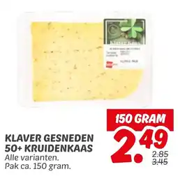 Dekamarkt Klaver Gesneden 50+ Kruidenkaas aanbieding