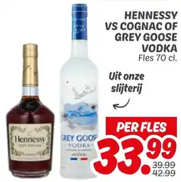 Dekamarkt Hennessy VS Cognac of Grey Goose Vodka aanbieding