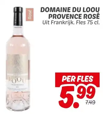 Dekamarkt Domaine Du Loou provence Rose aanbieding