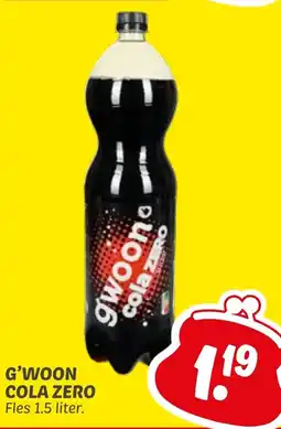 Dekamarkt G'Woon Cola Zero aanbieding