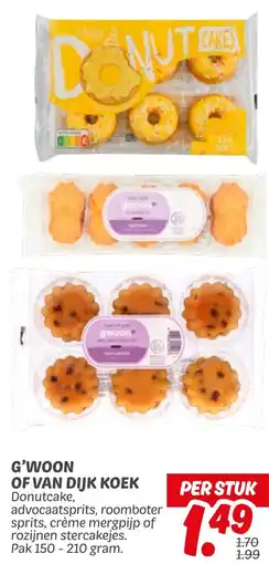 Dekamarkt G'woon of Van Dijk Koek aanbieding
