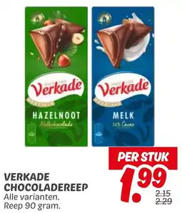 Dekamarkt Verkade Chocoladereep aanbieding