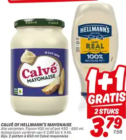 Dekamarkt Calvé of Hellmann's Mayonaise aanbieding