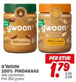 Dekamarkt G'Woon 100% Pindakaas aanbieding