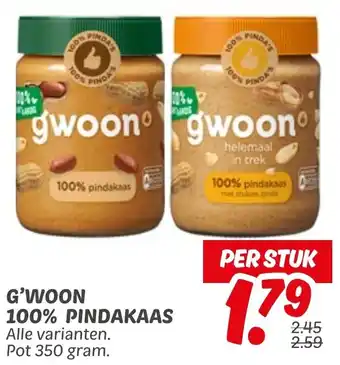 Dekamarkt G'Woon 100% Pindakaas aanbieding