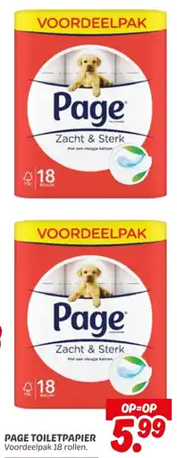 Dekamarkt Page Toiletpapier aanbieding