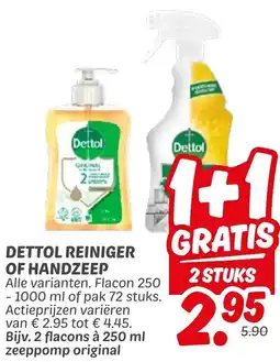 Dekamarkt Dettol reiniger of handzeep aanbieding