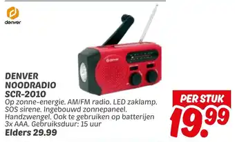 Dekamarkt Denver Noodradio SCR-2010 aanbieding