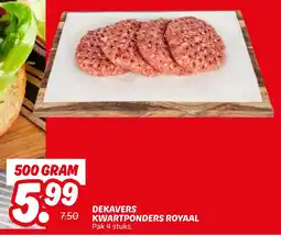 Dekamarkt Dekavers Kwartponders Royaal aanbieding