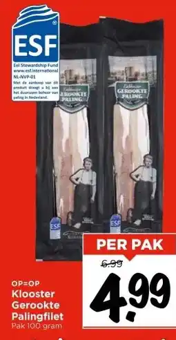 Vomar Voordeelmarkt Klooster Gerookte Palingfilet aanbieding