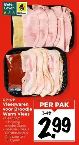 Vomar Voordeelmarkt Vleeswaren voor Broodje Warm Vlees aanbieding