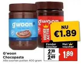 Vomar Voordeelmarkt G'woon Chocopasta aanbieding