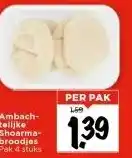 Vomar Voordeelmarkt Ambach- telijke Shoarma- broodjes aanbieding