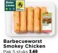 Vomar Voordeelmarkt Barbecueworst Smokey Chicken aanbieding