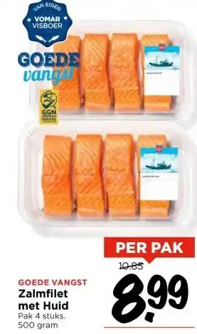 Vomar Voordeelmarkt Zalmfilet met Huid aanbieding