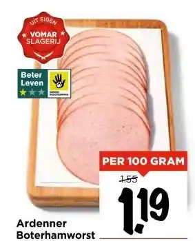 Vomar Voordeelmarkt Ardenner Boterhamworst aanbieding