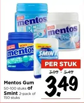 Vomar Voordeelmarkt Mentos Gum of Smint aanbieding