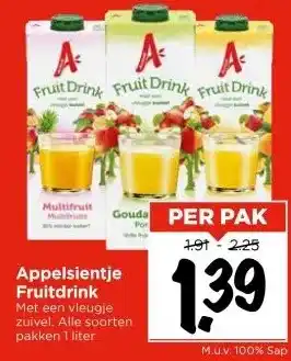Vomar Voordeelmarkt Appelsientje Fruitdrink aanbieding