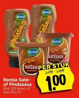 Vomar Voordeelmarkt Remia Saté- of Pindasaus aanbieding