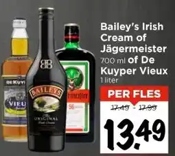 Vomar Voordeelmarkt Bailey's Irish Cream of Jägermeister of De Kuyper Vieux aanbieding