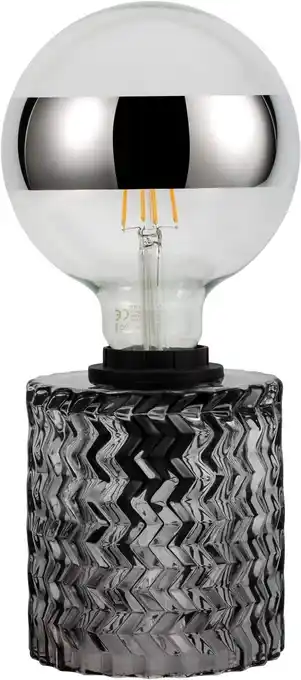 Amazon Pauleen 48083 Crystal Smoke tafellamp max 20W E27 retrolamp vintage rookglas tafellamp 230V glas aanbieding