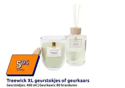 Action Treewick XL geurstokjes of geurkaars aanbieding