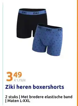 Action Ziki heren boxershorts aanbieding