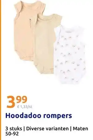 Action Hoodadoo rompers aanbieding