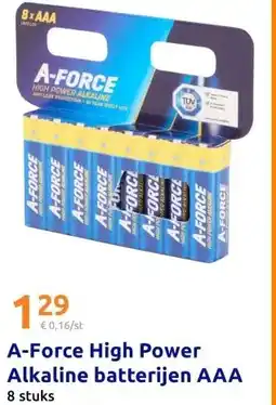 Action A-Force High Power Alkaline batterijen AAA aanbieding