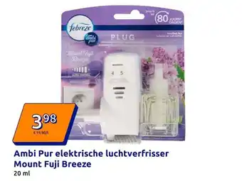 Action Ambi Pur elektrische luchtverfrisser Mount Fuji Breeze aanbieding
