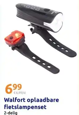 Action Walfort oplaadbare fietslampenset aanbieding