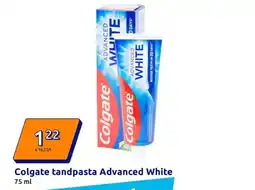Action Colgate tandpasta Advanced White aanbieding