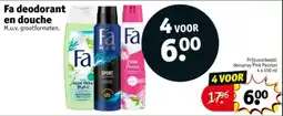 Kruidvat Fa deodorant en douche aanbieding