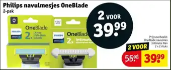 Kruidvat Philips navulmesjes OneBlade aanbieding
