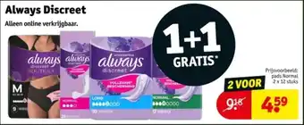 Kruidvat Always Discreet aanbieding