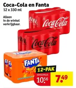 Kruidvat Coca-Cola en Fanta aanbieding