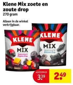 Kruidvat Klene Mix zoete en zoute drop aanbieding