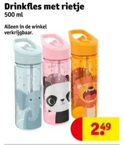 Kruidvat Drinkfles met rietje aanbieding