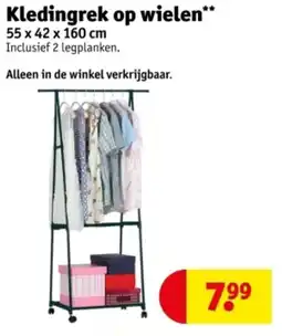 Kruidvat Kledingrek op wielen aanbieding