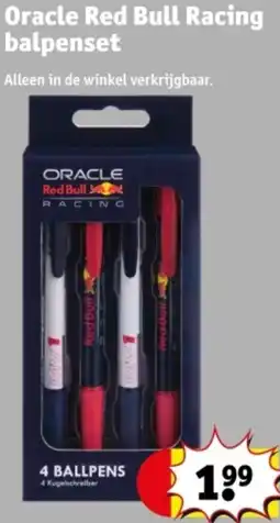 Kruidvat Oracle Red Bull Racing balpenset aanbieding