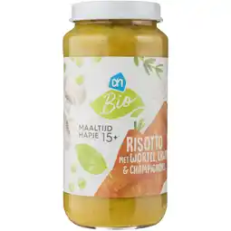 Albert Heijn AH Biologisch Risotto met wortel 15m+ aanbieding