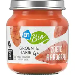 Albert Heijn AH Biologisch Groentehapje zoete aardappel 4m+ aanbieding