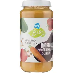 Albert Heijn AH Biologisch Ratatouille met aardappelen 12m+ aanbieding
