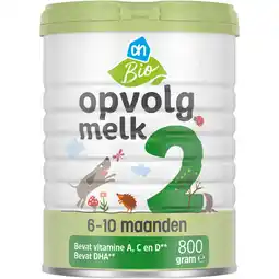Albert Heijn AH Biologisch Opvolgmelk standaard 2 aanbieding