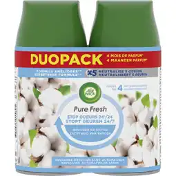 Albert Heijn Air Wick Pure fresh katoen navulling duo pack aanbieding