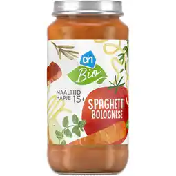 Albert Heijn AH Biologisch Maaltijdhapje spaghetti bolognese 15+ aanbieding