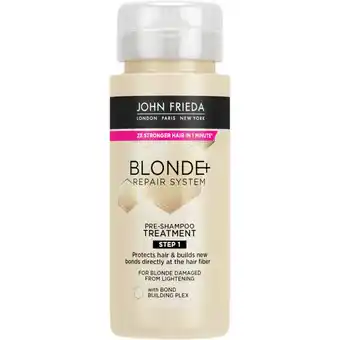 Albert Heijn John Frieda Blonde+ repair bond building pre-shampoo aanbieding