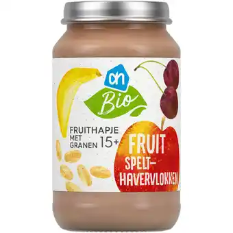 Albert Heijn AH Biologisch Fruithapje met spelt en haver 15+ aanbieding