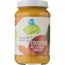 Albert Heijn AH Biologisch Couscous met gemengde groente 6m+ aanbieding